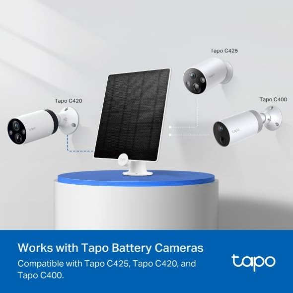 Miniatura 2 de Tapo Panel solar A200, (compatible con MagCam C425, C420 y C400), potencia de carga de larga duración con células solares de alta eficiencia, IP65