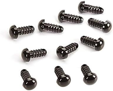 100PCS Black Plastic Safety Screw Eyes Noses Kit and Set for DIY Crafts Sewing Crafting Buttons for Puppet Bear Doll Animal Making Stuffed Toys (12mm)