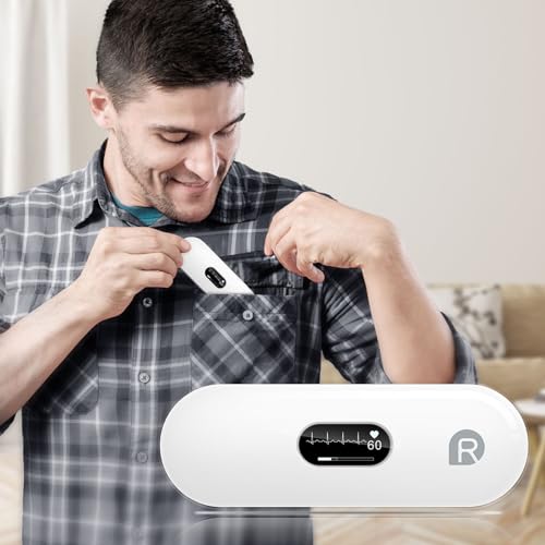 CheckMe DuoEK-S Mobiles EKG Gerät, Wireless Bluetooth EKG Messgerät mit Analysebericht, 0,96 Zoll OLED-Bildschirm, 30s - 5 mins, Herzfrequenzmonitor, APP für iOS/Android