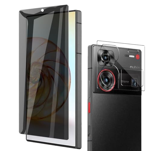 Phlleyaa Protector de Pantalla para ZTE nubia Z60 Ultra,Anti Espía de Vidrio Templado 1 Piezas y Protector de Lente de Cámara 1 Piezas,sin Burbujas Pantalla para ZTE nubia Z60 Ultra Vidrio Templado