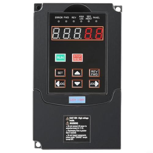 Moliuoly Convertidor de frecuencia de 1,5 kW, 2 HP, 220 V, fase de entrada 1 o 3 salidas, 3 fases, 0-400 Hz, para taladro molino