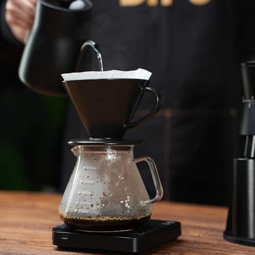 DHPO Ceramic Pour Over Dripper, Manual Brewing for Home, Office and Cafe