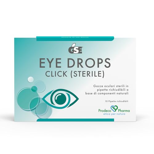 Prodeco Pharma GSE Eye Drops Click - 10 pipetas plegables de 0,5 ml – Gotas oculares refrescantes, hidratantes, calmantes con acción antimicrobiana