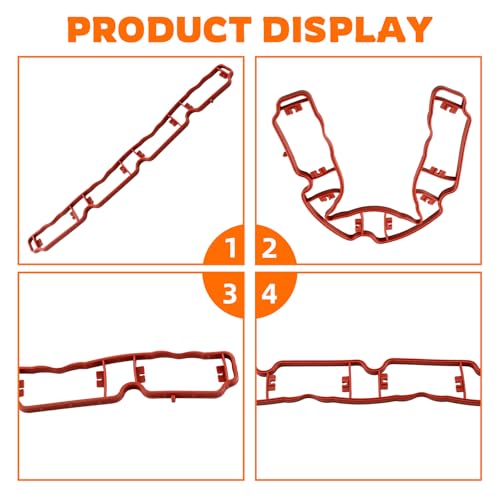 Image of GoaMotors 06F129717D Intake Manifold Gasket Compatible with Audi A3 A4 A5 A6 Quattro Compatible with Volkswagen Tiguan Jetta Eos Beetle Passat Golf R