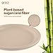 Gracz Disposable Plates - Round Compostable Paper Plates 10-inch - Made from Renewable Sugarcane Fiber - For Home, Catering, Schools, Healthcare Facilities - Pack of 50 2