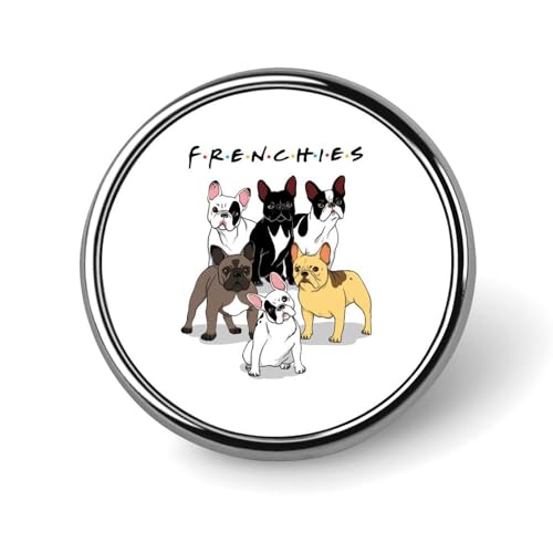 バッジ 円形 徽章 フレンチブルドッグ 犬 缶バッジ 胸章 ピンバッチ ボタンブローチ 25mm おしゃれ ネクタイピン コレクション バッグ飾 帽子 胸飾り かばん掛け 工芸品 取付簡単 男女兼用 プレゼント