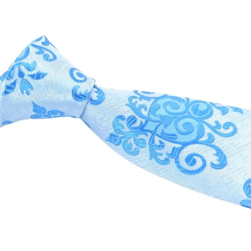 Gravata Masculina Slim Azul Floral Casamento Padrinhos Culto