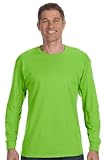 Hanes TAGLESS  Long-Sleeve T-Shirt,Lime,Medium