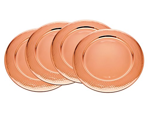 Godinger Silver Art Copper Hammerd 13" Charger Set of 4 miniatura 1
