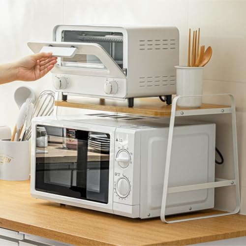 Étagère micro-ondes empilable : support de cuisine multicouche - 5