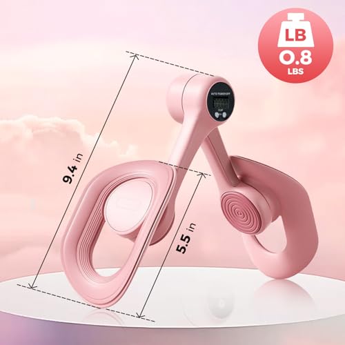 Image of Inner Thigh Exerciser Pro 2025 - Auto-Rep Tracking, Custom Resistance, LED Pelvic Trainer, 360 Leg & Glute Toner for Women (Pink)