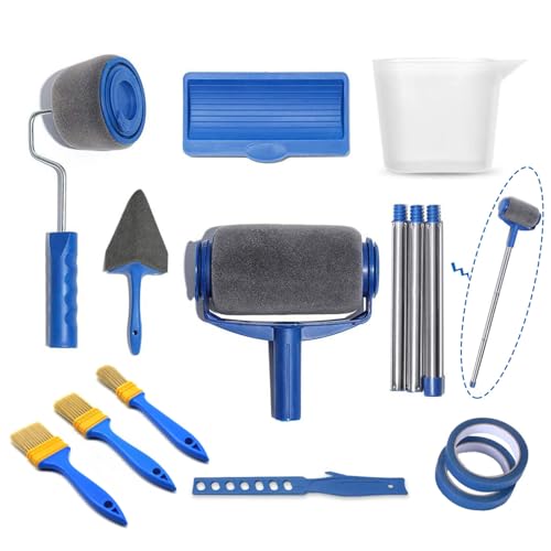 Paint Roller Kit, Paint Brush Pro Set Painting Handle Tool Transform Your House, School & Office in Just Minutes Quickly Decorate Runner Tool Painting Brush Set, No Prep, No Mess