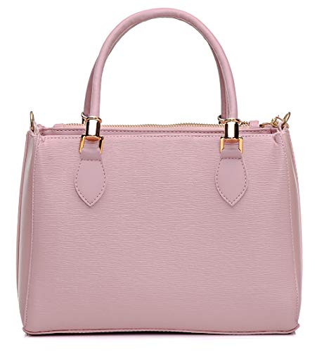 Bolsa Feminina Com Carteira, Alça De Mão E Tiracolo Ajustável Cor:Rosa;Tamanho:M;Gênero:Feminino