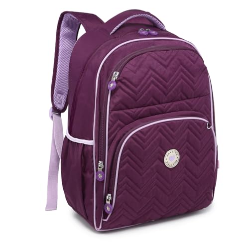 Mochila Escolar Feminina KIKA Costa Adulta Juvenil Faculdade (Roxo)
