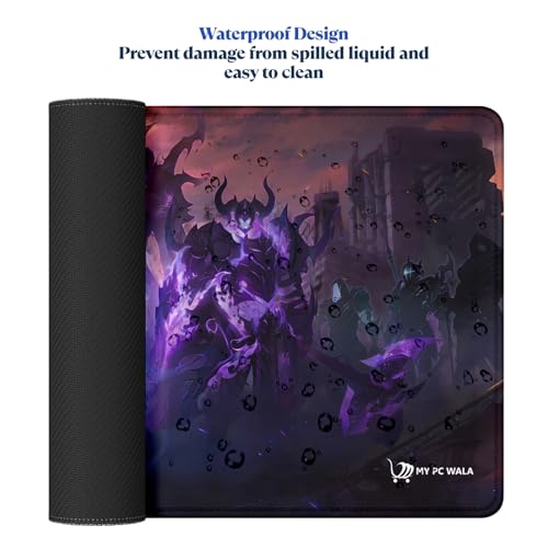 Image of MYPCWALA- Solo Leveling Jinwoo Desk Mat for Office & Gaming - 11x23 inch, Waterproof, Anti-Slip Rubber Base, Scratch Resistant, Multi-Color Design for Students & Professionals