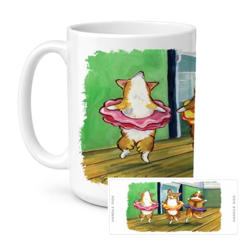 Caroline's Treasures 7276CM15 Little Ballerina Corgi Dishwasher Safe Microwavable Ceramic Coffee Mug 15 ounce, 15 ounce, multicolor