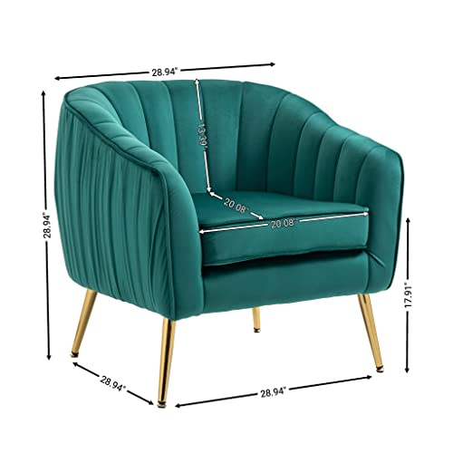 Wykdd Velvet Accent Chair With Storage Sofa Chair Tufted Barrel Chair Set Arm Pub Chair For Living Room Bedroom #TOP2