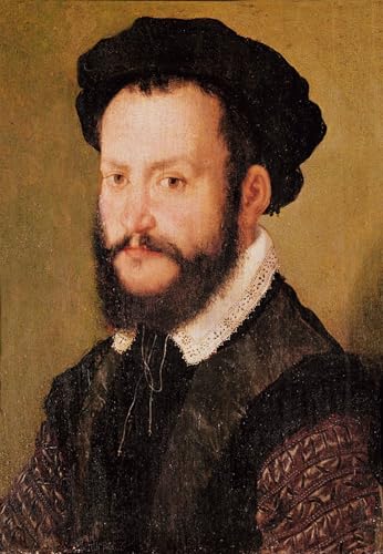 Portrait homme cheveux bruns grand tableau salon art classique 60x90