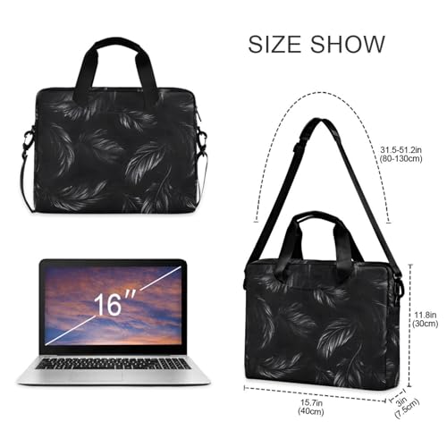 Bolso tipo bandolera para laptop 13-16 pulgadas negro miniatura 3
