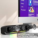 SENZER CS30 PC Lautsprecher,Lautsprecher für PC Computer Lautsprecher Schwarz Pc Soundbar USB Betrieb und Bluetooth Modus für Smartphone und Mobile Geräte,PC (Nicht 3,5mm Jack) – Bild 3