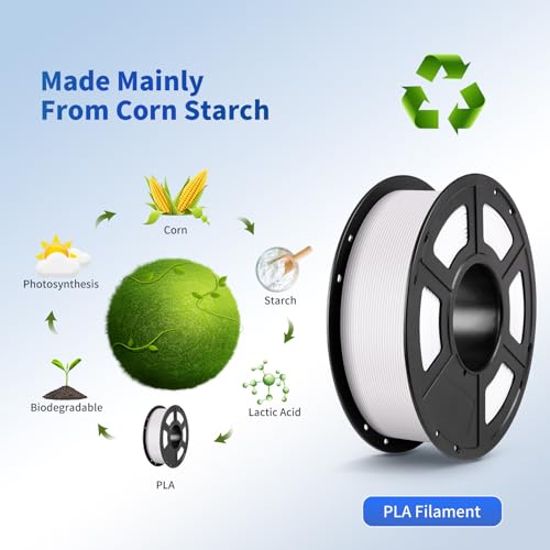 Image of ANYCUBIC PLA Filament 1.75mm Bundle, 3D Printing PLA Filament 1.75mm Dimensional Accuracy + /- 0.02mm, 1KG Reusable Spool (2.2 lbs), 4KG Black + White + Texture Grey + Clear