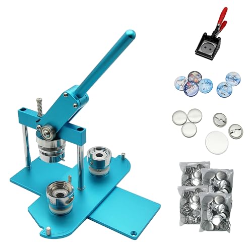ChiButtons (KIT) 37 mm (1 1/2") Pro Badge Machine Maker -B400 molde + 200 piezas + sistema métrico cortador de manipulación