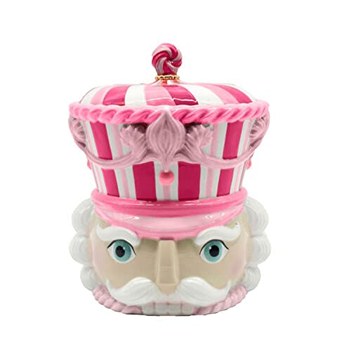 December Diamonds Nutcracker Sweet Shoppe Pink Nutcracker Cookie Jar - Home Decor