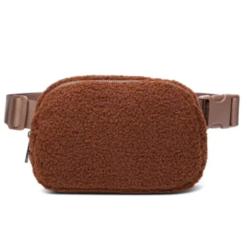 Boutique Sherpa, Fleece Belt Bag & Fanny Pack (PATROK) - Adjustable, Cross-body bag, Travel, Running, Every Day and Everywhere Belt Bag - Cozy, Comfortable, Two Compartments