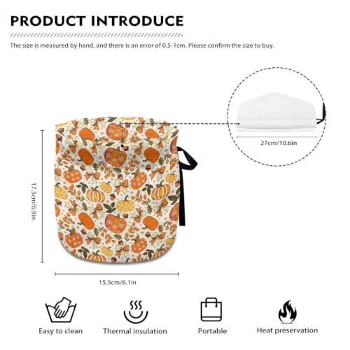 Image of Fall Teapot Dust Cover Bow Print Tea Cosy for Teapots Keep Warm Insulated Tea Kettle Dust Cover for Party Home Decoration