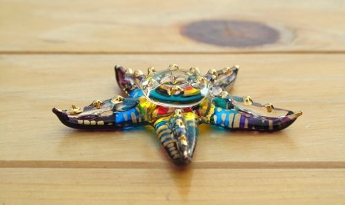 Handmade Starfish Art Art Glass Blown Sea Animal Figurine #TOP2