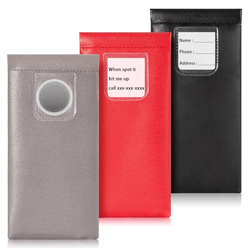 Sunglasses Pouch with Air Tag Holder Glasses Case Soft Eyeglass Sleeve 3pcs