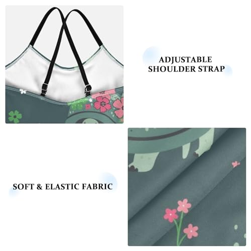 CaTaKu Girls One Piece Swimsuits Blooming Turtles Toddler Bathing Suit for Girls Kids Swimwear 3-10 Years3