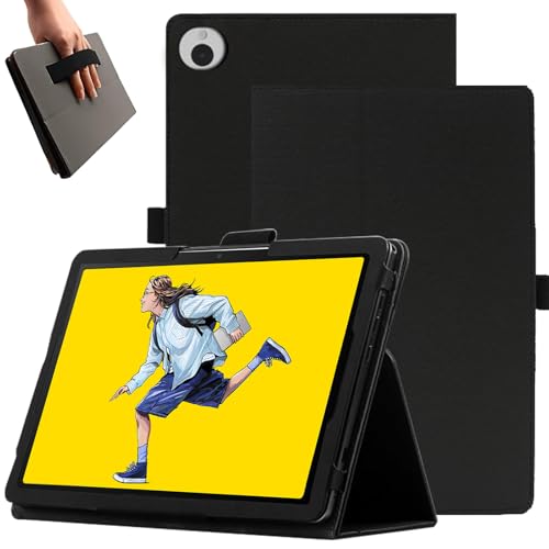 Image of KZIOACSH Case for Wacom MovinkPad 11 11.45inch with Pencil Holder and Wrist Strap, Full Coverage Soft PU Leather Folding Stand Folio Anti-Drop Shockproof Rugged Protective Cover, Black