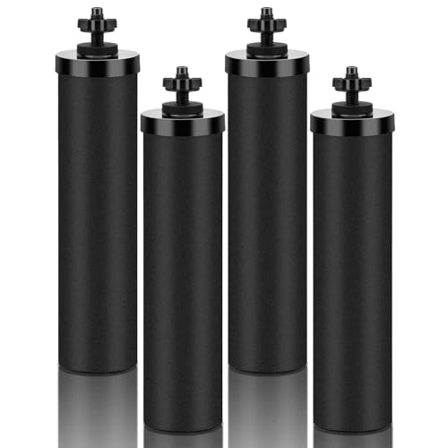 Amestar 4-Pack Pur Water Filter Replacement for BerkeyÂ® BB9-2 Black Activated Carbon Filters, Compatible with BerkeyÂ® Gravity Water Filter System