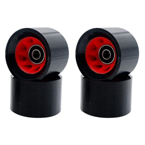 Mikikit 1Set Double Row Skating Wheels Replacement Wheels for Roller Skates Skateboards Durable Outdoor Skating Accessories Smooth High Speed Performance