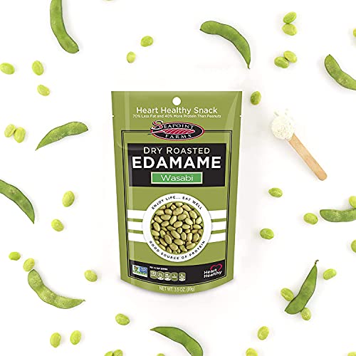 Seapoint Farms Dry Roasted Edamame, Wasabi, Plant Based Protein, Vegan, Gluten-Free, And Non-Gmo, Crunchy Snack For Healthy Snacking, 3.5 Oz (Pack Of 3) #TOP1