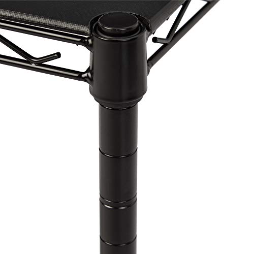 Amazon Basics 2-Tier Stackable Storage Shelf, Black, 13.3 D X 23.2 W X 22.2 H In #TOP3