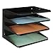 CAI Approved Desk Organizer, Letter, 4 Compartment, Blk