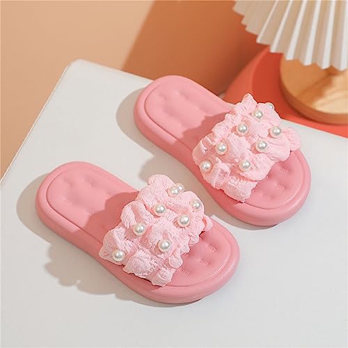 Toddler Sandals Toddler Baby Girl Slippers Open Toe Slippers Girl House Shoes Baby Soft Soled Pearl Toddler Girl4