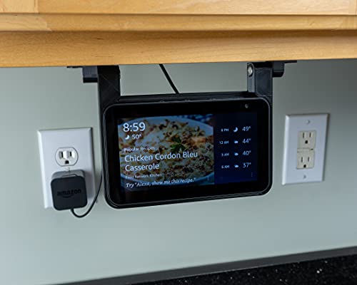 Echo Show 5 Under Cabinet Kitchen Mount Bracket For Amazon Alexa Devices | 1St And 2Nd Gen Compatible | All Hardware Included (Black) | Not Compatible With Echo Show 8 #TOP3