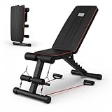 BHAVYATA™ Adjustable Workout Bench with Resistance Bands – Foldable Full Body Exercise Bench for Home Gym, Strength Training, Sit-Ups, and Dumbbell Workouts – Men & Women Fitness Equipment