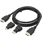 ✪ Umfangreiche Kompatibilität: A. Kompatibel mit jedem HDMI-Kabel und den meisten Geräten mit einem Mini-HDMI-Anschluss einschließlich Kameras, Laptops oder Tablets auf HDMI, fähige Geräte wie HDTV, Projektoren oder Monitore durch Verwendung eines Standard-HDMI-Kabels. B. Unterstützt Micro-HDMI-Übertragung, hilft Ihnen, Audio und Video von einer Kamera, einem Tablet oder Laptop auf Ihren HDTV oder Projektor mit HDMI-Anschluss zu streamen.