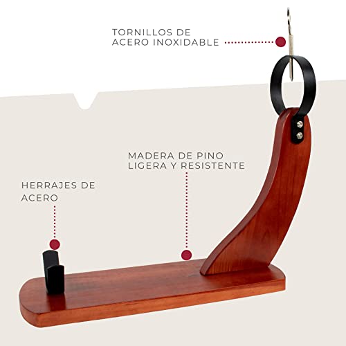 Support pour jambon avec couteau Fackelmann en bois robuste - 3