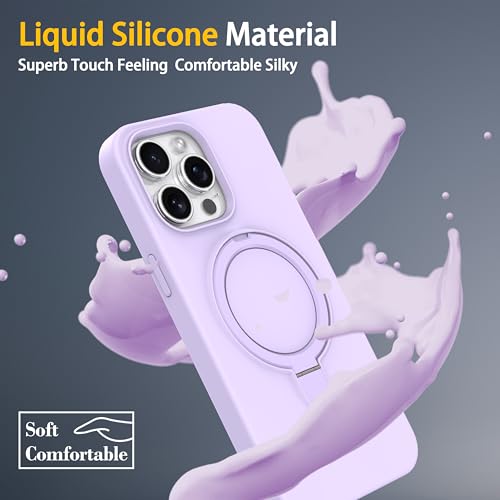 Coque iPhone 16 Pro Max antichoc violette compatible MagSafe avec béquille intégrée - 4