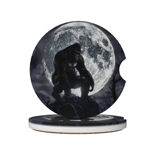2 Pack de Posavasos Cerámicos para Auto, 2.56 in, con Base de Corcho miniatura 1
