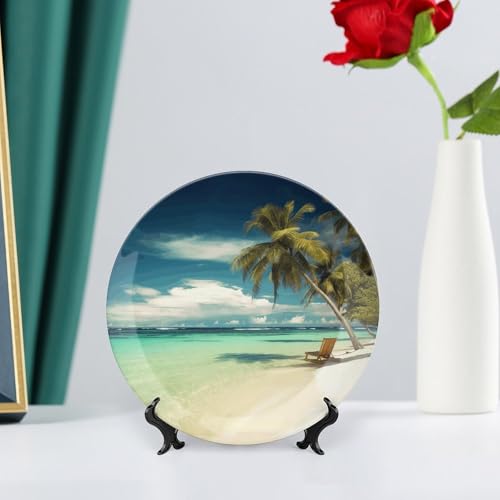 Plato decorativo de porcelana Tropical Holidays 7 pulgadas miniatura 6