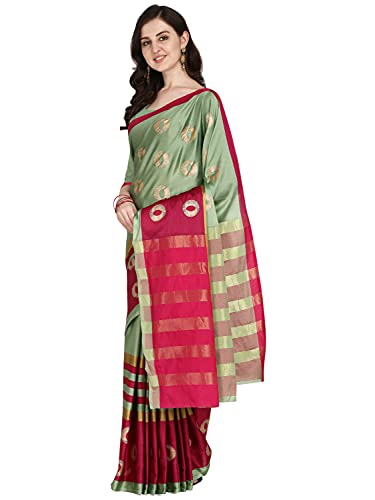 Image of OM SAI LATEST CREATION Soft Cotton & Silk Saree For Women Banarasi Saree Under 399 2021 Beautiful For Women saree