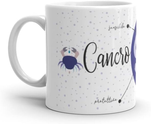 Paolo Chiari Zodiaco - Tazza in Ceramica Bianca con Segno Zodiaca...