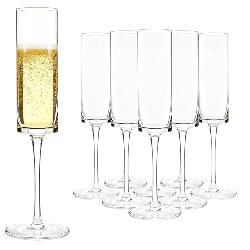 GuanQiao Plastic Champagne Flutes 24-Pack (6oz)