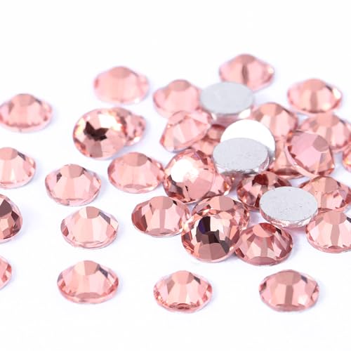 Image of Rhinestones Flatback Rhinestones for Crafts Glass Nail rhinestones Nail Gems Crystals Non Hotfix Rhinestones for Makeup Bags Shoes Decoration DIY(SS8,1440pcs,Champagne)